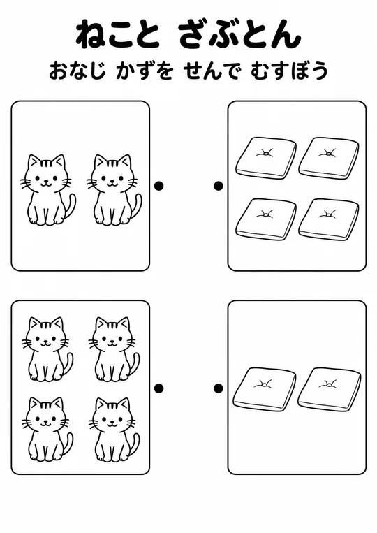ねこと ざぶとんの教材