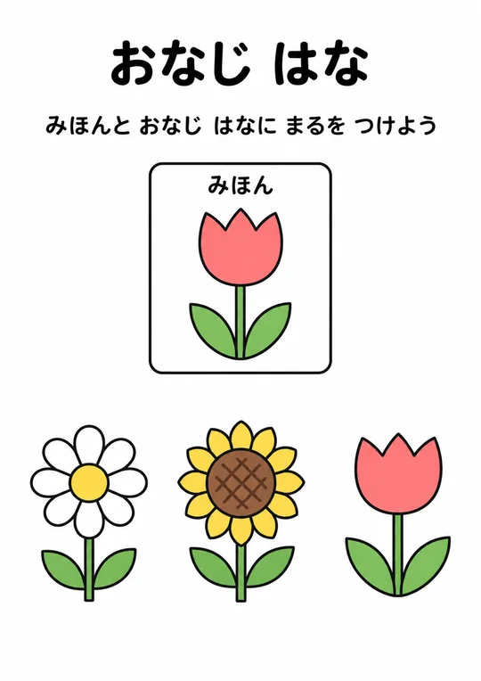 おなじ はなの教材