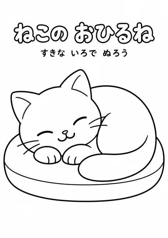 ねこの おひるねの教材